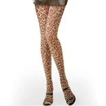 Paper Print Leopard Tights