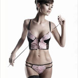 Sensual Mystique-Lace Mesh Top With Matching Thong
