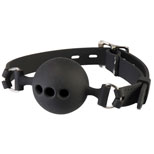 NPG Premium Silicone Prisoner Ball Gag Breathable - Large 虜プレミアム 口枷(大)黒