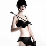 Sensual Mystique Ruffle Bra, Garter Belt And Thong