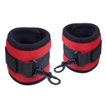 NPG BDSM Slave Wrist Cuffs With Soft Padding - Red