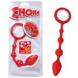 The Choke 6.5in Anal Beads in Red アナルチョーク