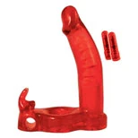 Double Penetrator Strap On Vibrating Rabbit Cock Ring