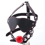Benitsubaki Faux Leather Head Harness Blindfolds and Gag