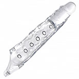 XR Brands 3 Inch Clear Extender Sleeve in Clear