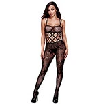 Baci Racerback Crotchless Lace Bodystocking - One Size