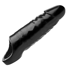 XR Brands XL Black Mamba Cock Sheath in Black