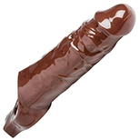 XR Brands Really Ample Penis Enhancer Sheath in Brown