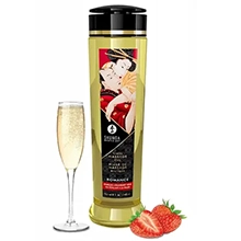 Shunga Erotic Massage Oil Romance Sparkling Strawberry Wine 240ml