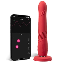 Lovense Gravity App Controlled, Automatic Thrusting and Vibrating Dildo