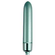 Rocks Off Touch of Velvet 10 Function Bullet Vibrator in Aqua