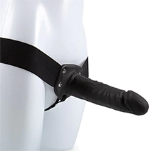 Dr Skin 7 Inch Hollow Strap On in Black