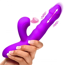 Thrusting and Sucking Silicone Rabbit Vibrator