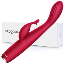 Erocome Slim Bendable Shaft Dual Stimulation Vibrator in Red