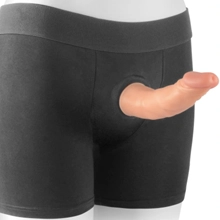 Packer-Wear Unisex Strap-On Harness Boxer Shorts Kit with Dual Layer Bendable Dildo 7.5 Inches