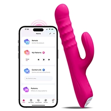 Lovense Velvo App Controlled Rotating Beaded Rabbit Vibrator