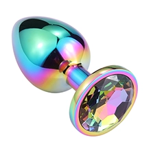 Rainbow Jewelled Secret Butt Plug - Small Size