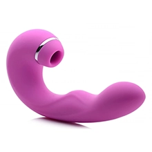 Shegasm 5 Star 10X Tapping G-Spot Silicone Vibrator with Suction - Pink