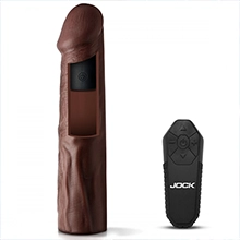 Enhancers Vibrating Penis Extension w/ Remote - Dark