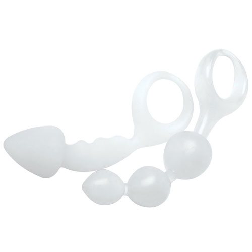 Bottoms Up Butt Silicone Anal Toy Set Ice