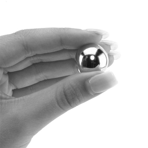 Silver Pearls Orgasm Balls in Shell Case