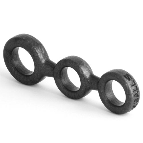 OXBALLS 3-BALL cockring with 2 attached ballstretchers