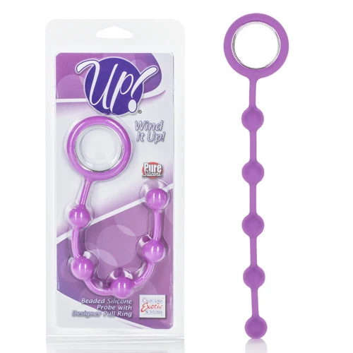 California Exotic Wind it Up! Anal Beads Silicone Probe with Designer Pull Ring