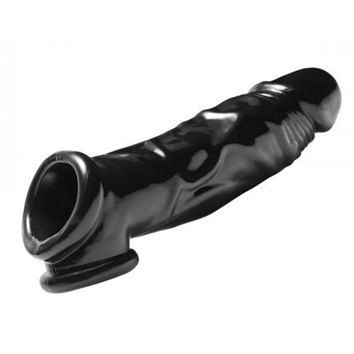 XR Brands Fuk Tool Penis Sheath With Ball Stretcher in Black