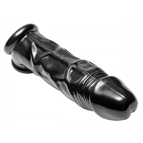 XR Brands Fuk Tool Penis Sheath With Ball Stretcher in Black