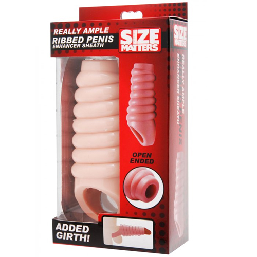 XR Brands Really Ample Ribbed Penis Enhancer Sheath