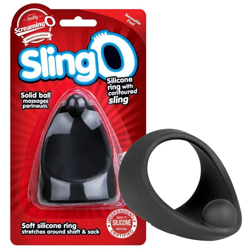 Screaming O SlingO Silicone Cock Ring in Black
