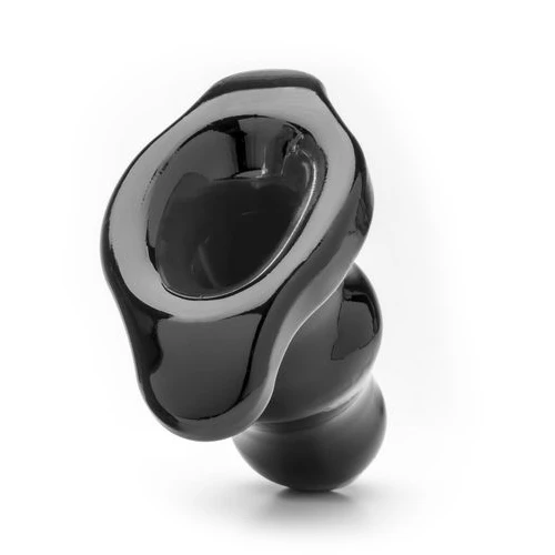 Perfect Fit Double Tunnel Butt Plug Medium Size in Black