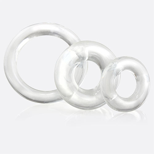 Screaming O X3 Super Stretchy Erection Rings in Clear