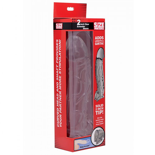 XR Brands 2 Inch Extender Sleeve in Clear