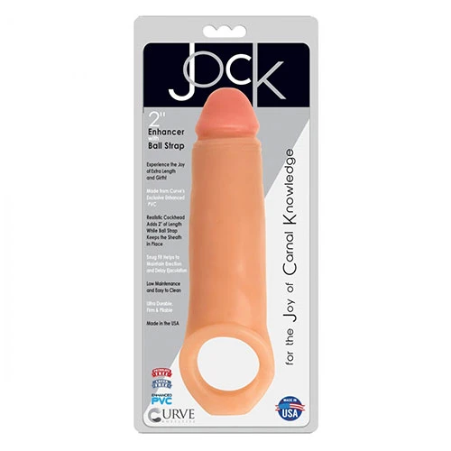 JOCK 2 Inch Size Enhancer with Ball Strap in Flesh