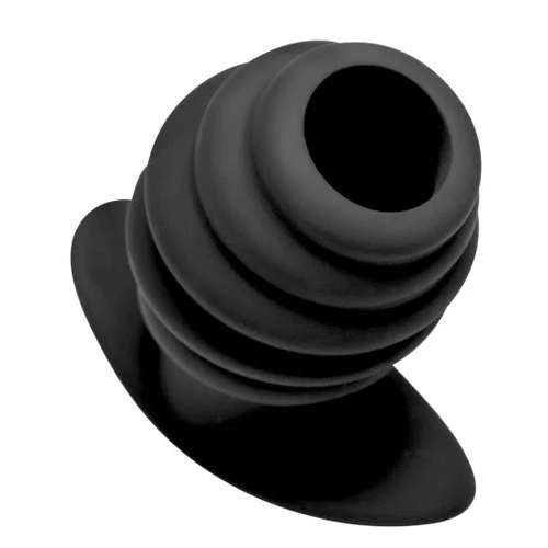 Hive Tunnel Silicone Ribbed Hollow Anal Plug Large