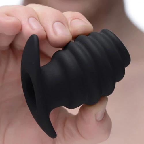 Hive Tunnel Silicone Ribbed Hollow Anal Plug Medium