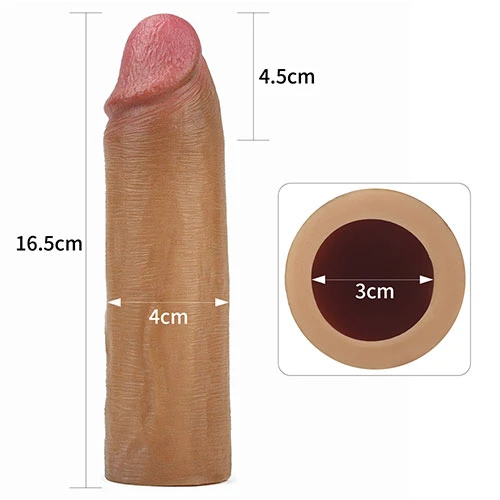 Revolutionary Silicone Nature Extender Sleeve 1 inch Extender in Brown