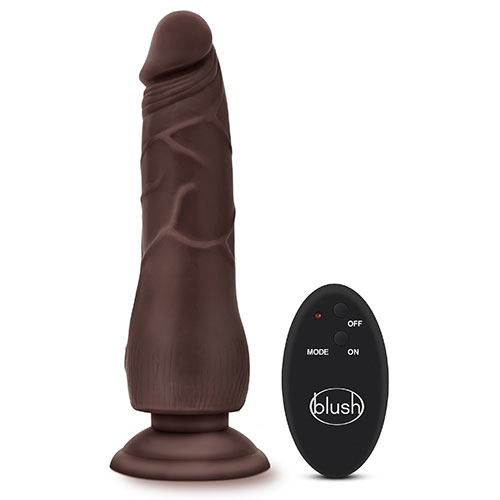 Dr Skin 9 inch 10 Function Wireless Remote Dildo in Chocolate