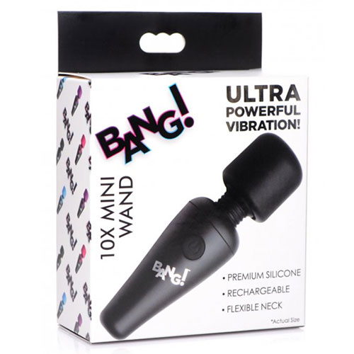10X Ultra Powerful Silicone Mini Wand - Black