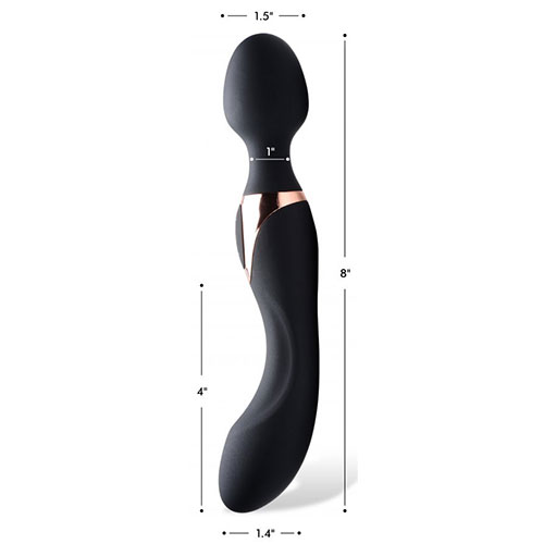 10X Dual Duchess 2-in-1 Silicone Massager Black