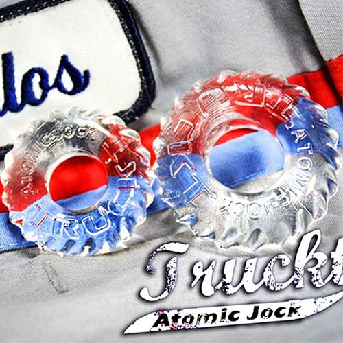OXBALLS Atomic Jock TRUCKT Cockring Set of 2 in Clear