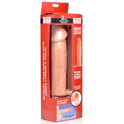 Size Matters 2 Inch Silicone Erection Enhancer in Flesh