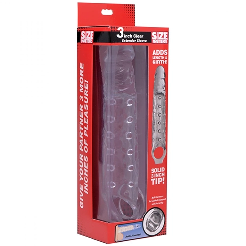 XR Brands 3 Inch Clear Extender Sleeve in Clear
