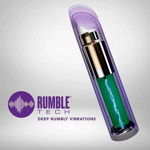Wellness Power Vibe RumbleTech Purple Satin Smooth Vibrator